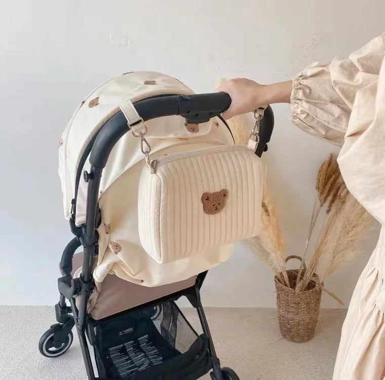 Sac Organisateur Élégant pour Poussette – Rangement Couches et Accessoires Bébé