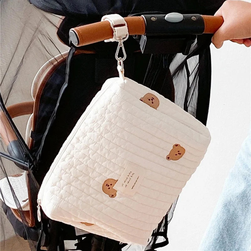 Sac Organisateur Élégant pour Poussette – Rangement Couches et Accessoires Bébé