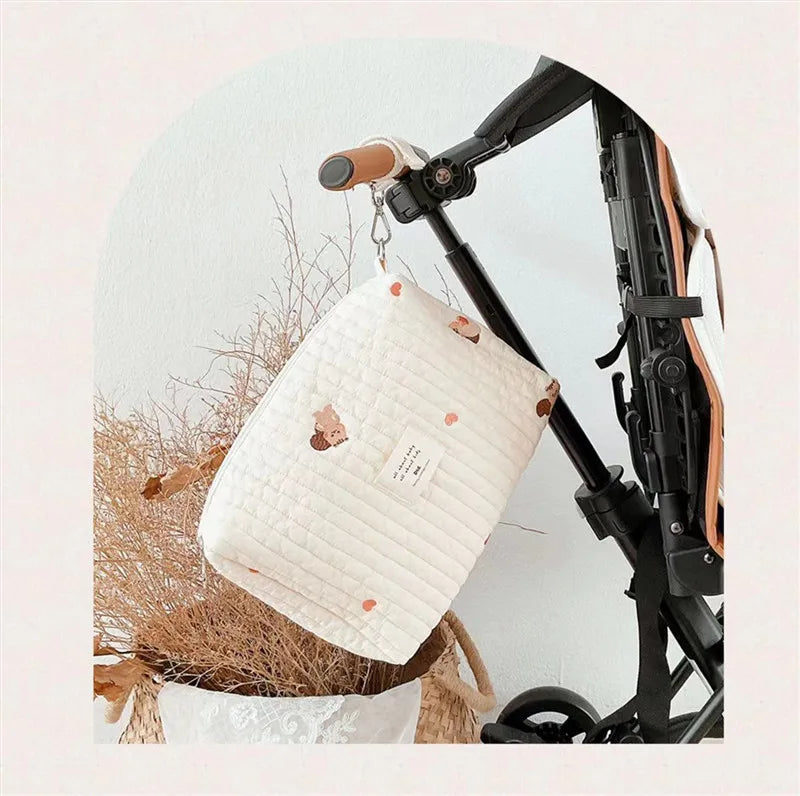 Sac Organisateur Élégant pour Poussette – Rangement Couches et Accessoires Bébé