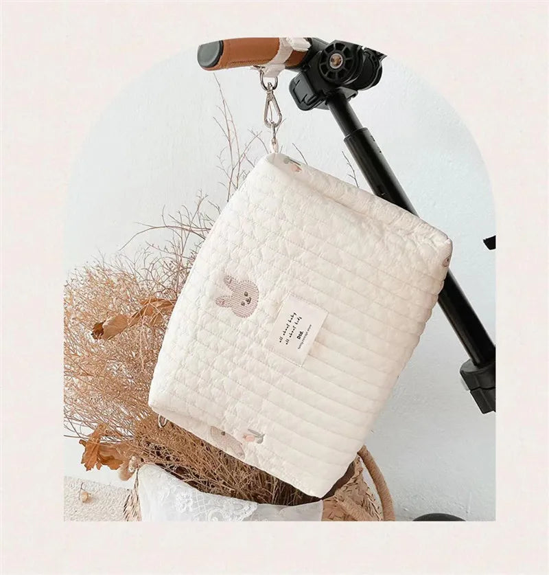 Sac Organisateur Élégant pour Poussette – Rangement Couches et Accessoires Bébé