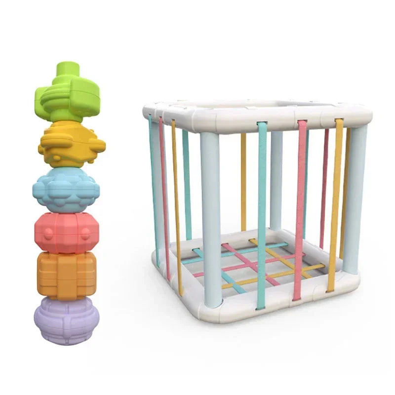 jouet d’Éveil Sensorielle Montessori – Arc-en-Ciel