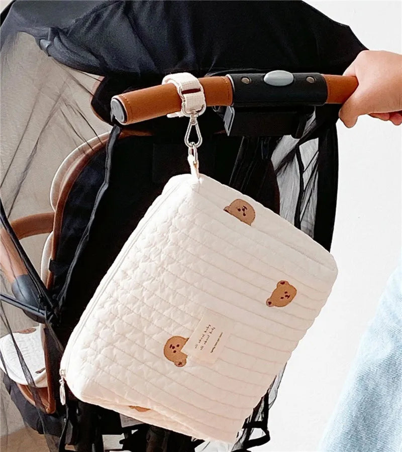 Sac Organisateur Élégant pour Poussette – Rangement Couches et Accessoires Bébé