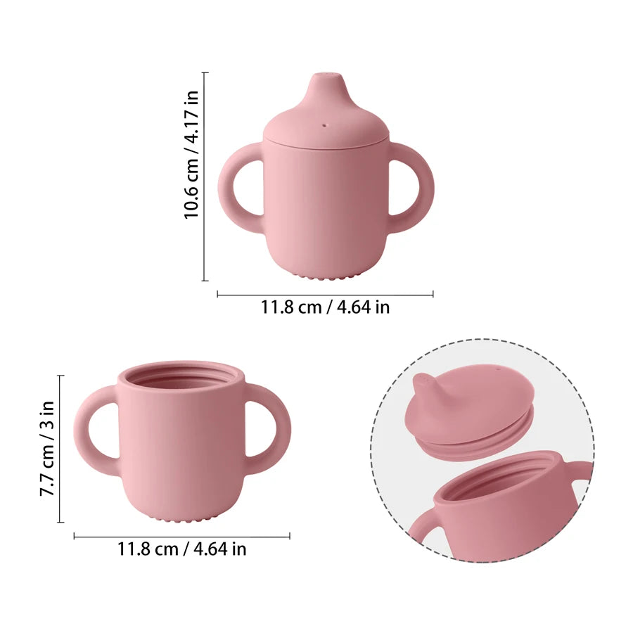 Tasse d’Apprentissage en Silicone – Premières Gorgées en Douceur