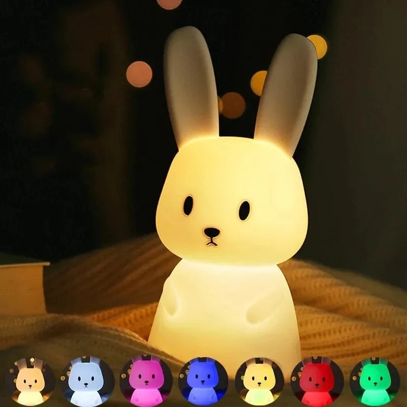 Veilleuse Lapin Magique - Lumière Douce Multicolore