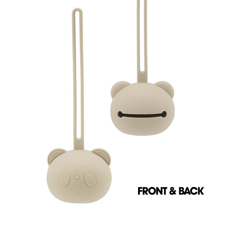 Porte-Tétine Élégant en Silicone – Couleurs Pastel