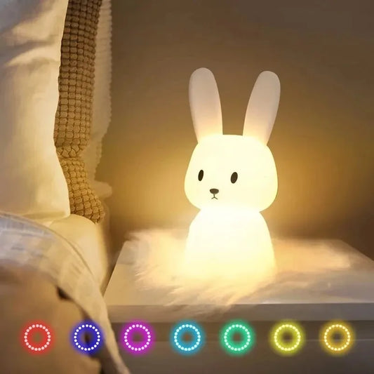 Veilleuse Lapin Magique - Lumière Douce Multicolore