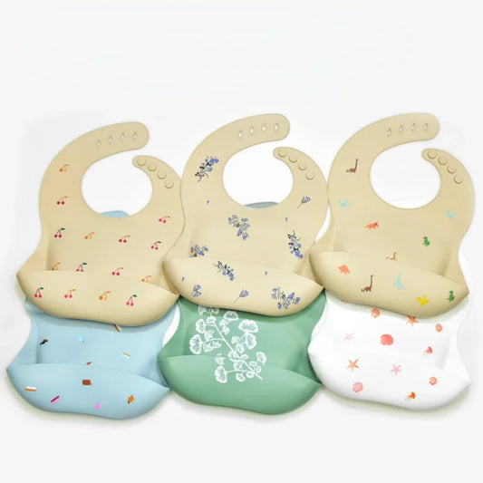 Bavoirs Élégants en Silicone - Collection Tendresse Pastel
